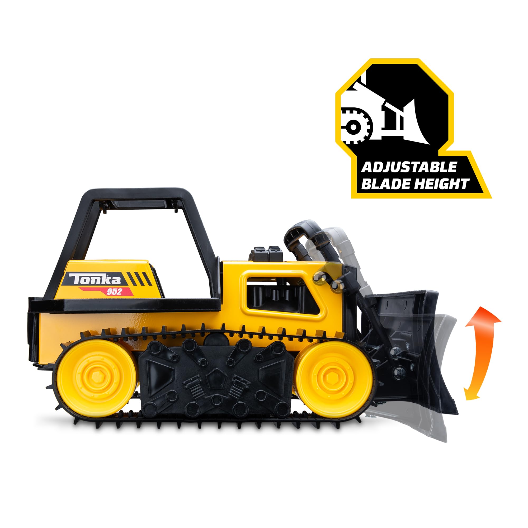 Tonka 6027 Steel Classic Bulldozer Toy - Durable Construction Vehicle for Kids Ages 3+ | Boys & Girls Pretend Play, Sandbox Toys, Birthday Gifts | Outdoor & Indoor Playtime Fun