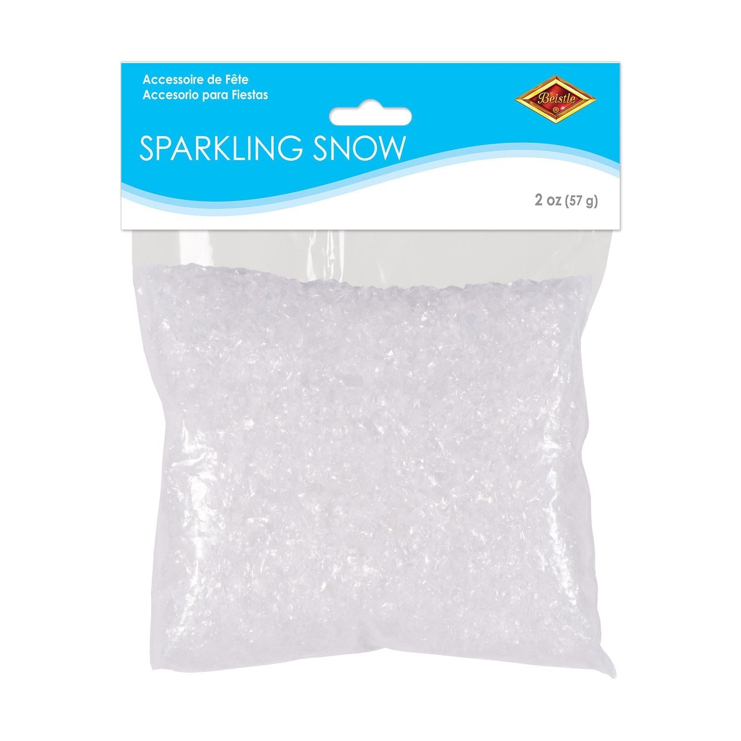 12 Pack Beistle Christmas Sparkling Snow (2 Oz per Pack) - Premium Artificial Snow Flakes for Holiday Decorations, Tree Trimming, and Winter Wonderland Party Scenes