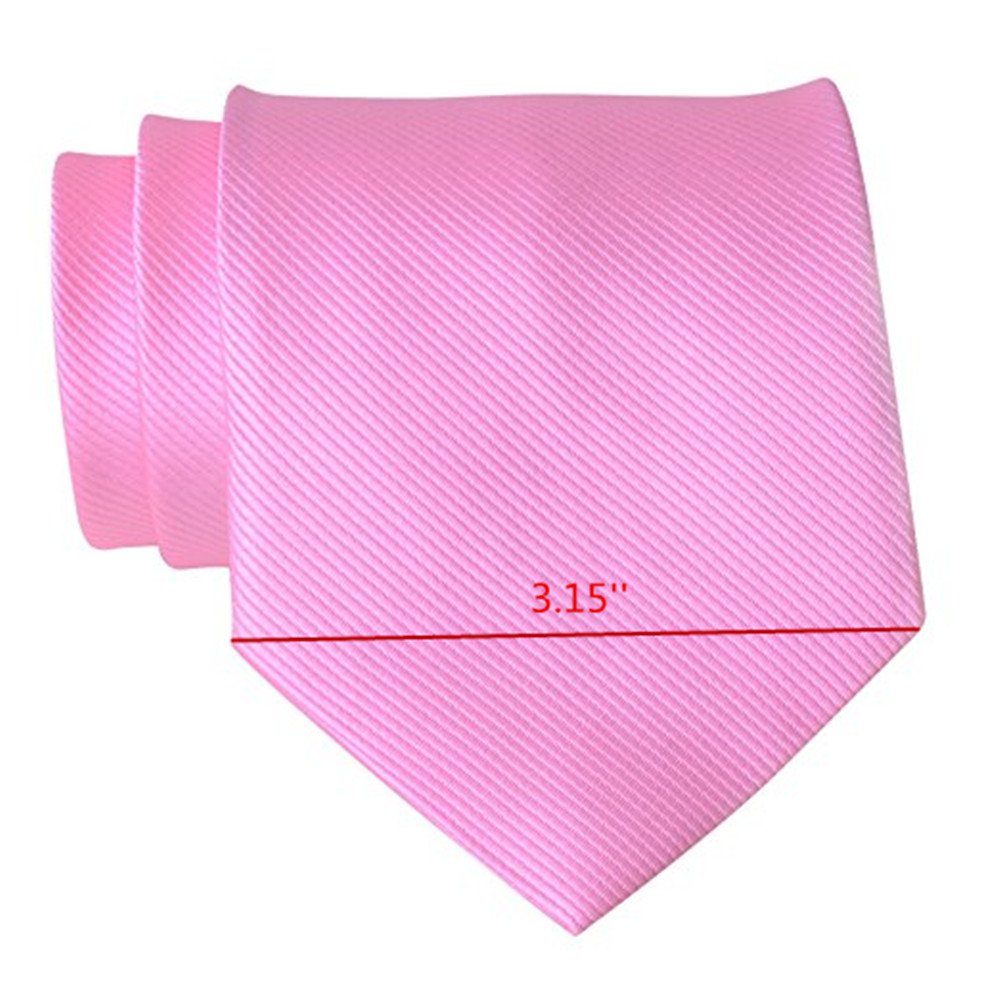 QBSM Men's Solid Color Polyester Neck Tie - Classic Slim Business Formal Tie for Office, Wedding & Special Occasions