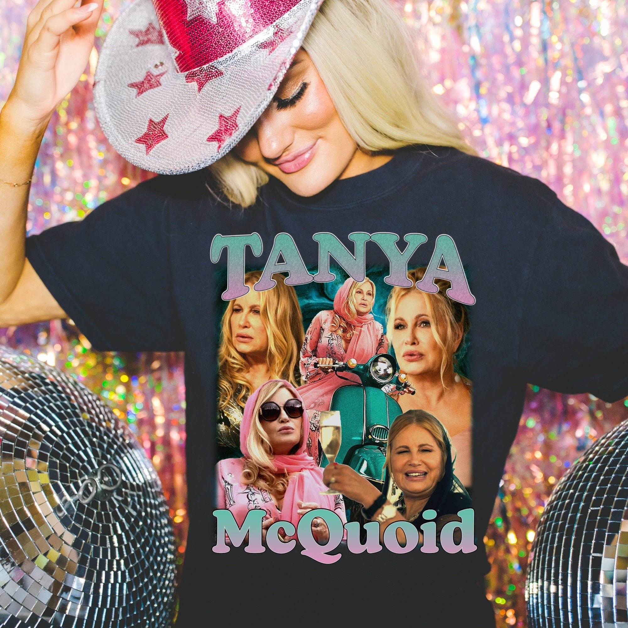 Tanya Mcquoid Vintage Tee - Jennifer Coolidge White Lotus T-Shirt - Homage Shirt for Fans - Perfect for Cosplay, TV Show Merch, and Pop Culture Events