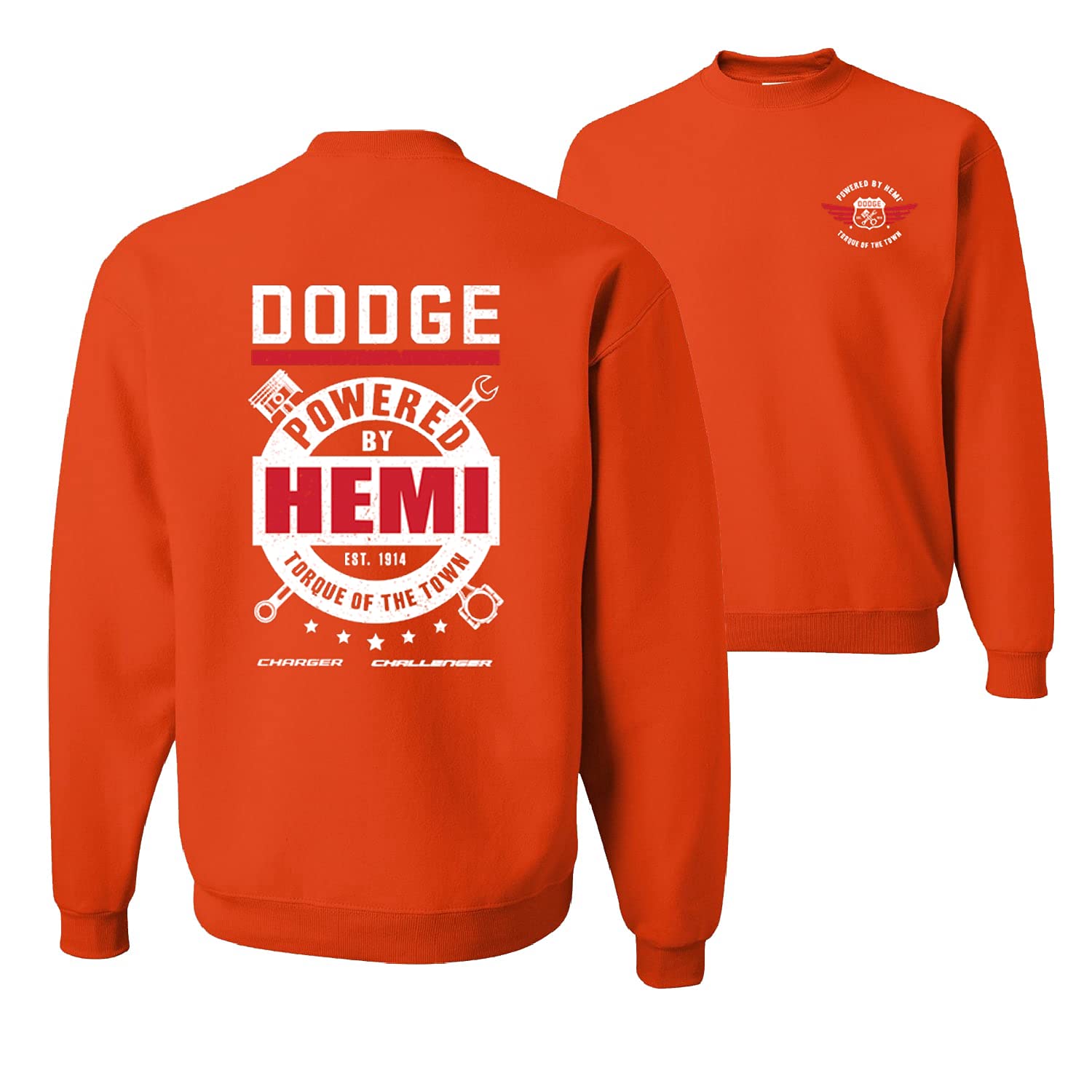 Hemi Dodge Engine Cars & Trucks Graphic Sweatshirt - Wild Bobby Unisex Crewneck Pullover | Perfect for Car Enthusiasts & Dodge Fans