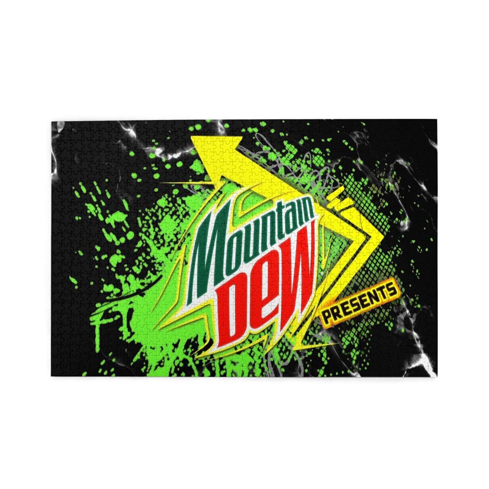Mountain Dew 1000 Piece Jigsaw Puzzle for Adults & Kids - Premium Wooden Puzzle Set, Fun Family Activity & Modern Home Decor - Perfect for Game Nights, Parties, and Wall Art