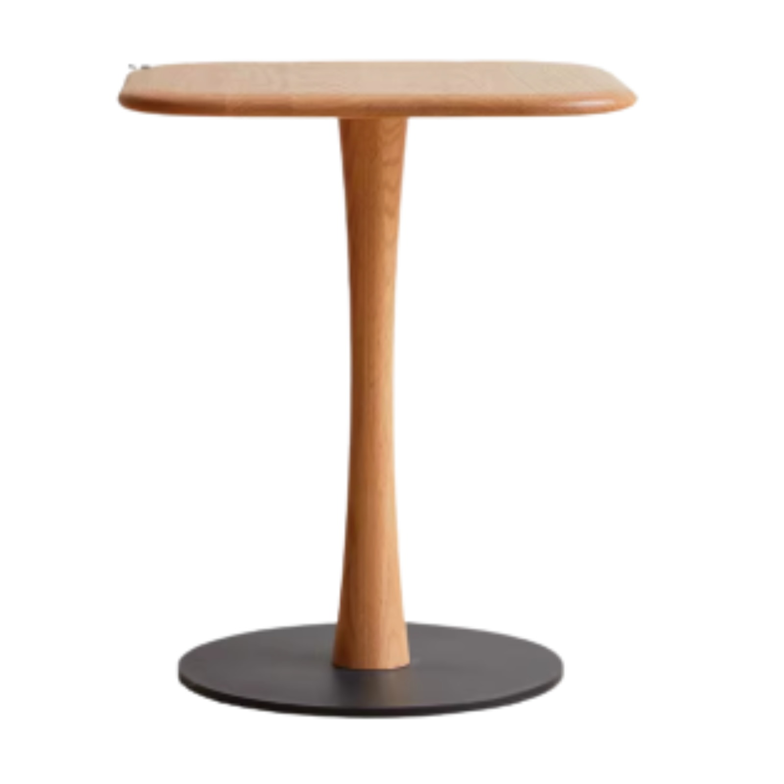 Solid Wood Round Side Table - Oak, Black Walnut, Cherry - Modern End Table for Living Room, Bedroom & Office