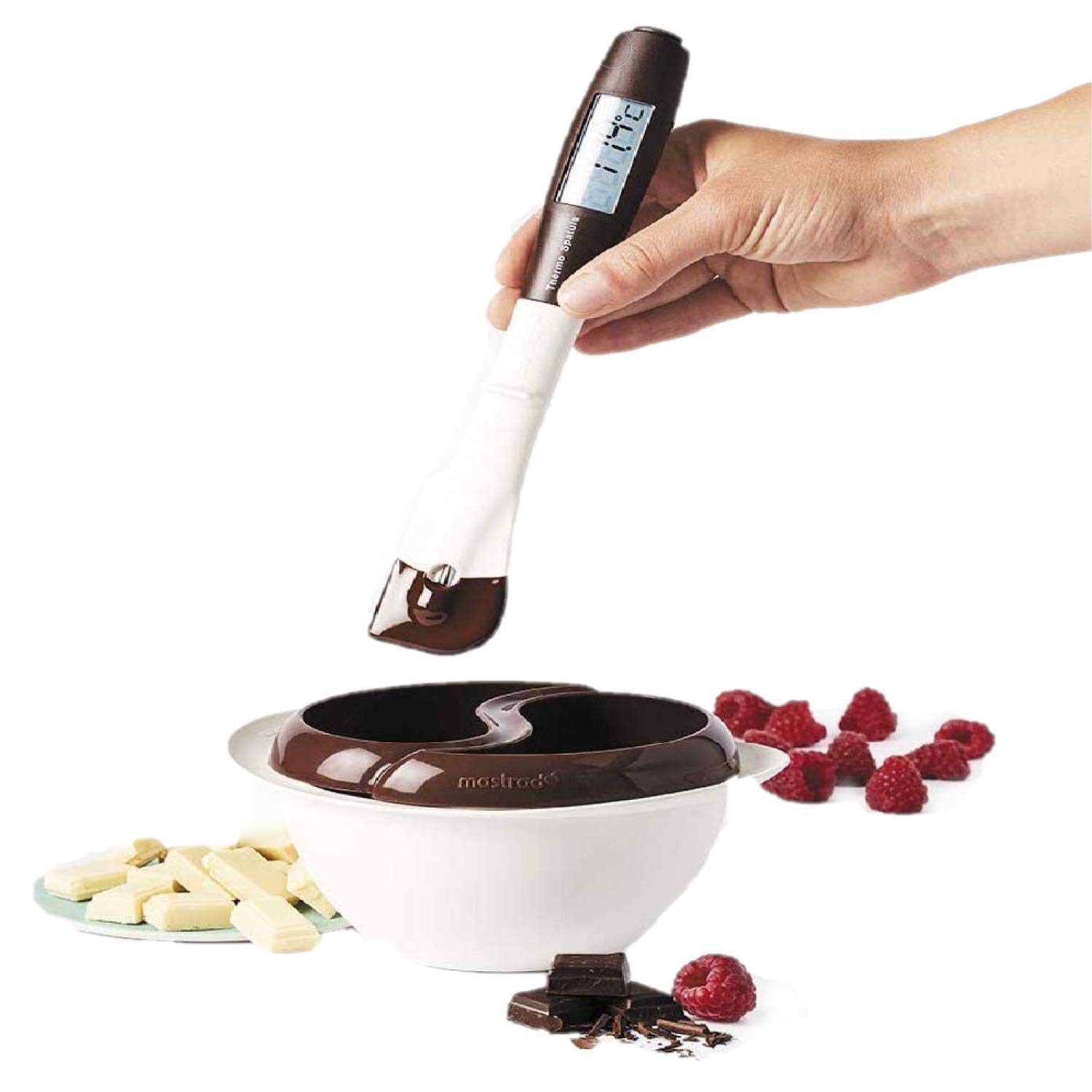 Mastrad 2-in-1 Digital Candy Thermometer Spatula with Probe - Accurate Temperature Control for Candy, Jelly, Baking & Cooking (Up to 482°F) | Perfect for Home Chefs, Candy Making & Professional Kitchens