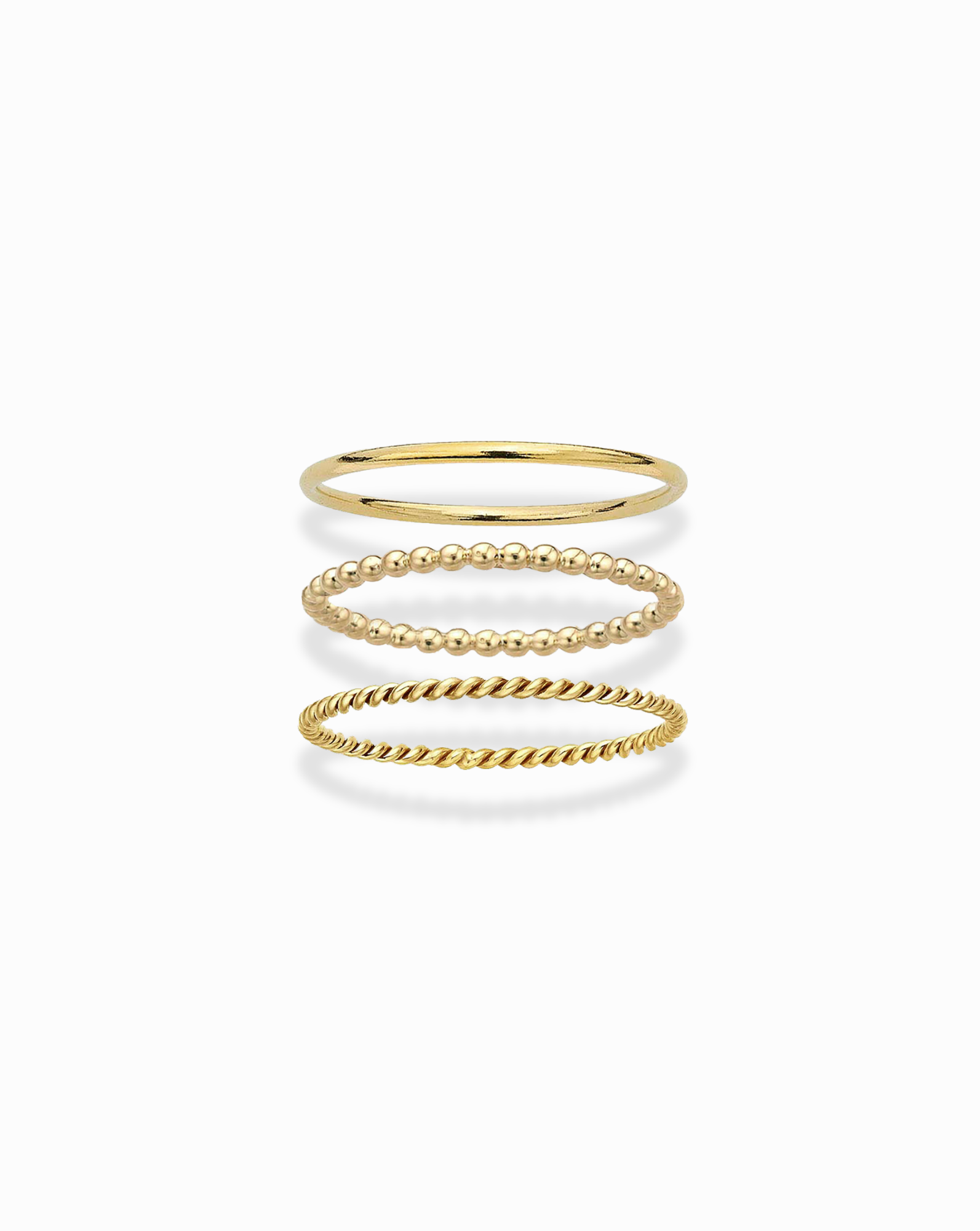 Stackable Tube, Droplet & Lasso Rings Set - Trendy Minimalist Jewelry for Women - Perfect for Layering, Everyday Wear & Special Occasions