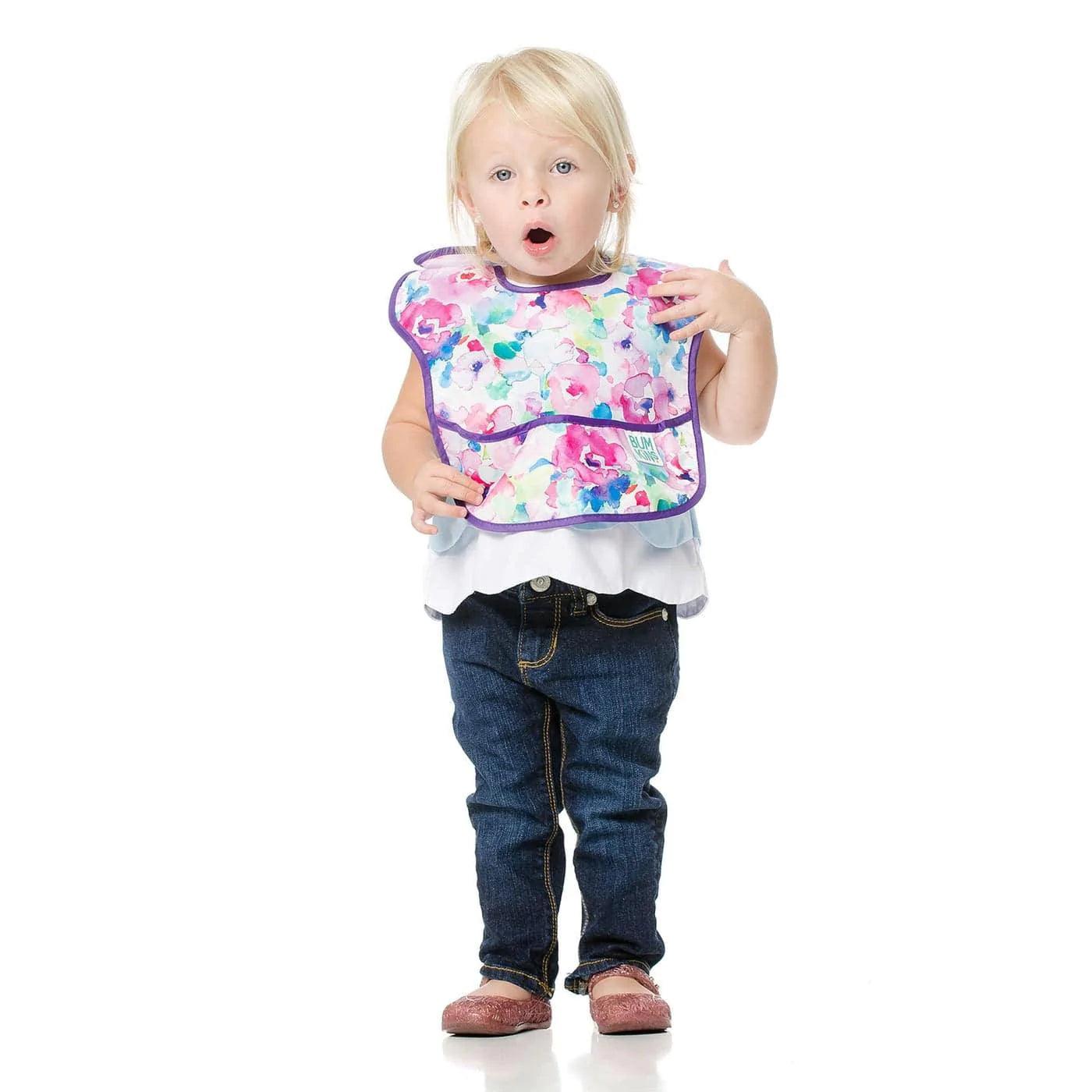 Bumkins SuperBib 3-Pack - Waterproof Baby Bibs for Messy Eaters | Wild & Free Design | Ideal for Feeding, Weaning & Toddler Mealtime
