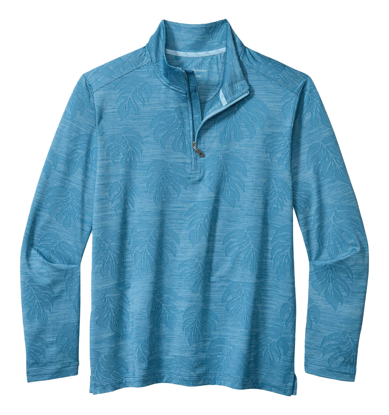 Tommy Bahama Monstera Fade Half Zip Pullover Sweatshirt - Corfu Blue | Comfortable Casual Wear for Men | Perfect for Outdoor Adventures & Relaxing Weekends
