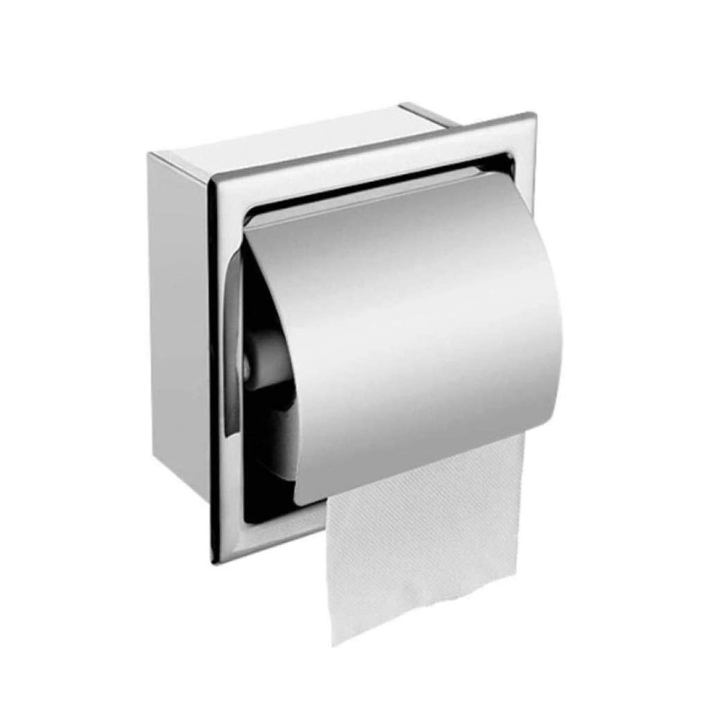 Wall Mounted Bathroom Tissue Dispenser - Waterproof Aluminum Toilet Paper Holder for Bathroom & Kitchen - Space Saving Roll Paper Box with Rustproof Design