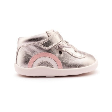 Old Soles Silver Rainbow Baby Sneakers - Lightweight Comfortable First Walkers for Toddlers (6-12 Months) - Perfect for Playtime, Daycare & Special Occasions