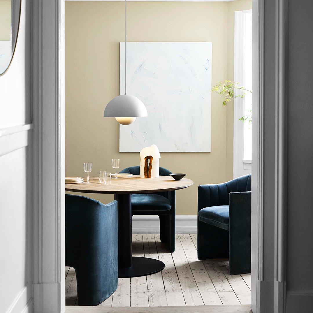 SK11 Modern Dining Table with Center Base - Perfect for Small Spaces, Apartments, and Cozy Kitchens