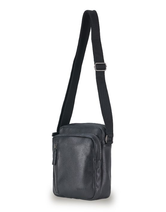 Tosca VG015 Vegan Leather Shoulder Side Bag for Women - Stylish & Eco-Friendly Crossbody Purse - Perfect for Work, Travel & Everyday Use - Black