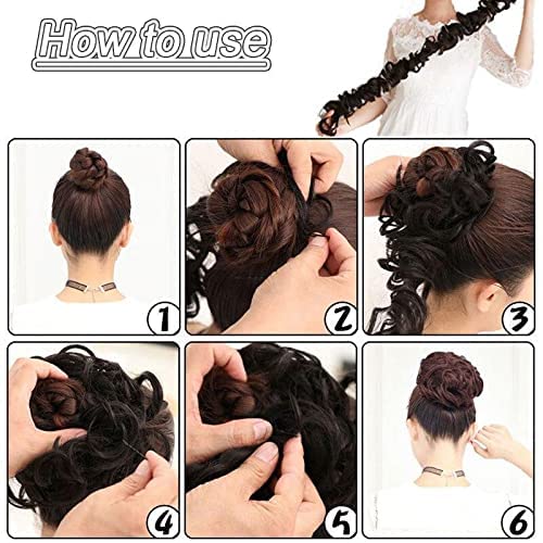 OAHU Frill Hair Extensions for Ponytail & Bun - Clip-in Ponytail Hair Extensions (Black) - 1 Pack | Perfect for Parties, Weddings & Everyday Styling