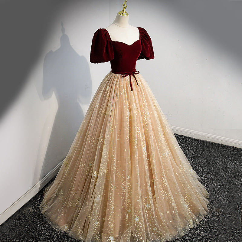 French Style Sweet 16 Birthday Party Dress - Elegant Princess Long Prom Gown for Teens | Perfect for Quinceañera, Homecoming, Formal Dances & Special Occasions