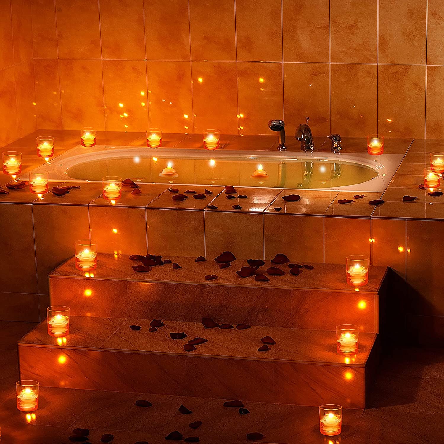 20PCS Waterproof LED Floating Pool Lights - Warm White Glow for Swimming Pools, Hot Tubs, Ponds | Outdoor Decorative Lights for Beach, Garden, Patio, Lawn & Christmas Decorations | Creates Magical Ambiance for Parties, Weddings & Nighttime Swimming