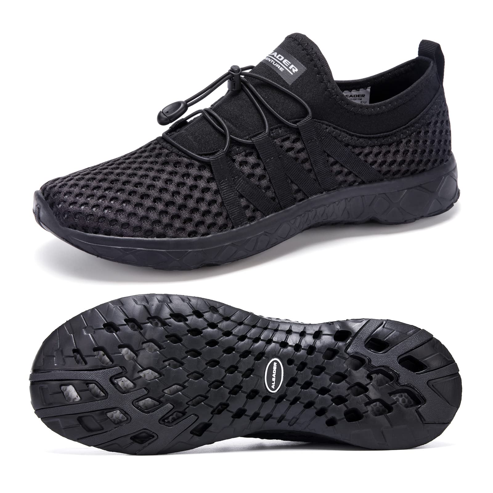 ALEADER Men's Quick-Dry Mesh Slip-On Water Shoes for Swimming, Beach, Boating & Outdoor Activities - Lightweight & Comfortable