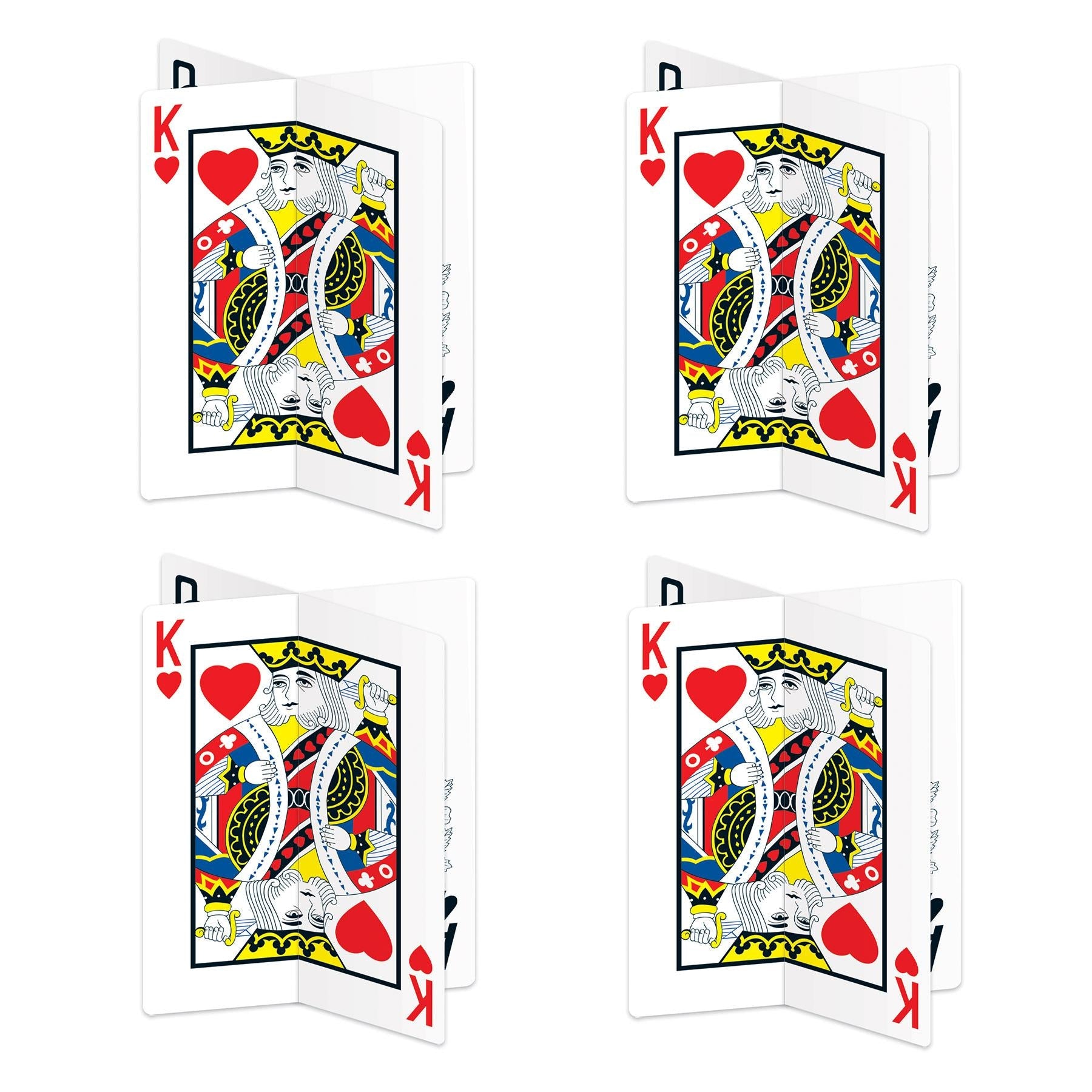 12 Pack Beistle 3D Playing Card Party Centerpieces - Fun Casino Theme Decor for Birthday, Halloween & Game Night Parties