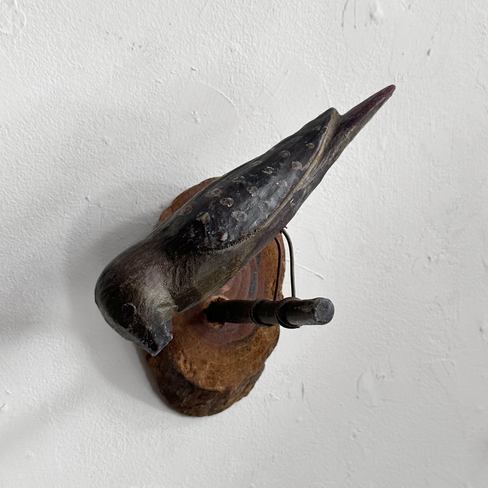 Hand-Carved Black Forest Wooden Bird Figurine (#518) - Perfect for Home Decor, Gift, and Collectibles