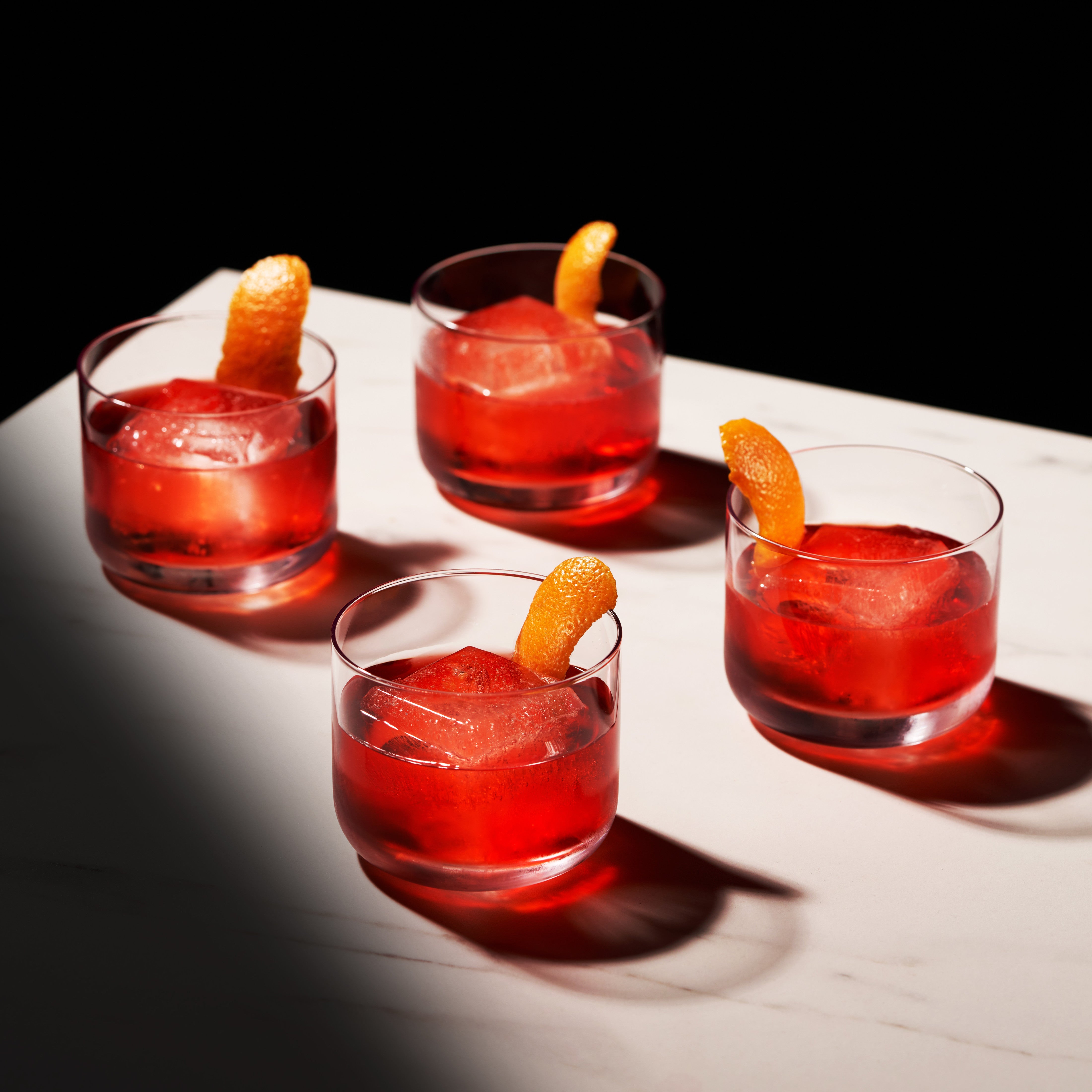 Raye Crystal Negroni Glasses Set of 4 - Elegant Cocktail Glasses for Negroni, Martini & Whiskey - Perfect for Home Bar, Dinner Parties & Gifts
