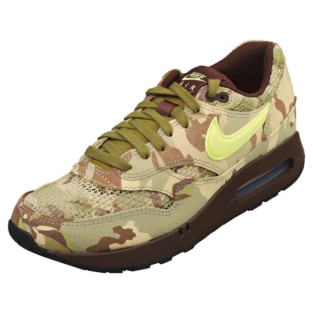 Nike Air Max 270 BT Men's Running Shoes (FN8358-200) - Earth/Oil Green/Black/Light Lemon Twist - Size 9 - Comfortable Cushioned Sneakers for Jogging, Gym Workouts & Casual Wear