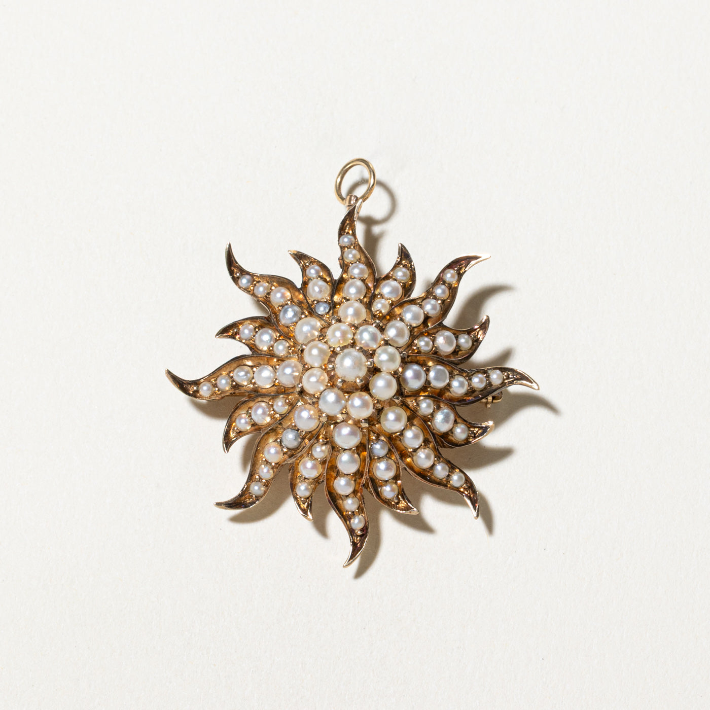 Antique Edwardian Seed Pearl Brooch & Pendant - Vintage Jewelry for Bridal, Wedding, Prom & Formal Occasions