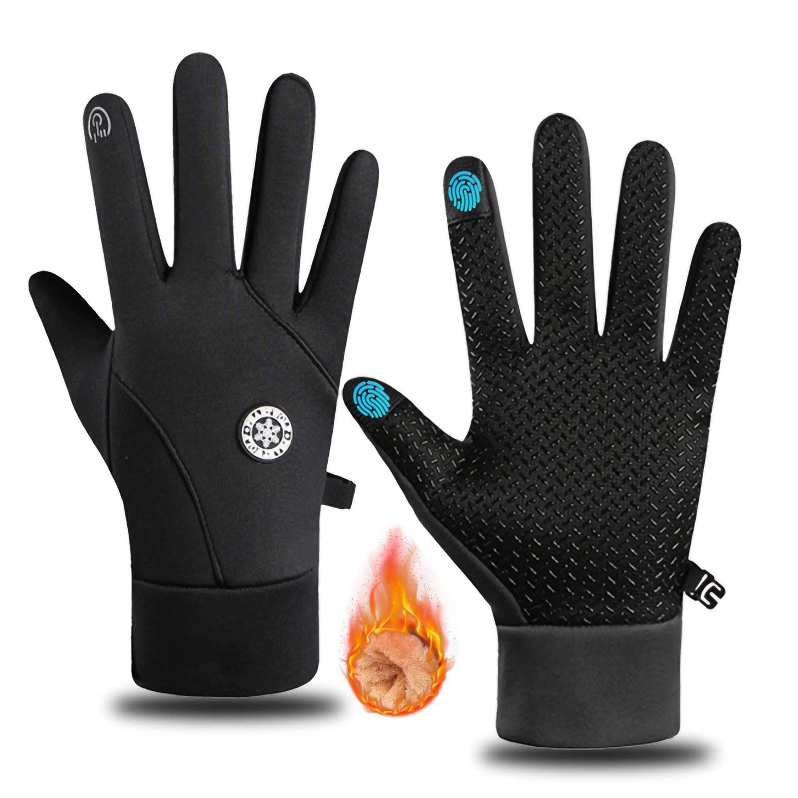 **Women's Waterproof Ski Gloves - Thermal Winter Gloves with Touchscreen for Running, Cycling, Hiking & Driving - Warm Lined Snow Gloves for Outdoor Sports & Cold Weather Activities**
