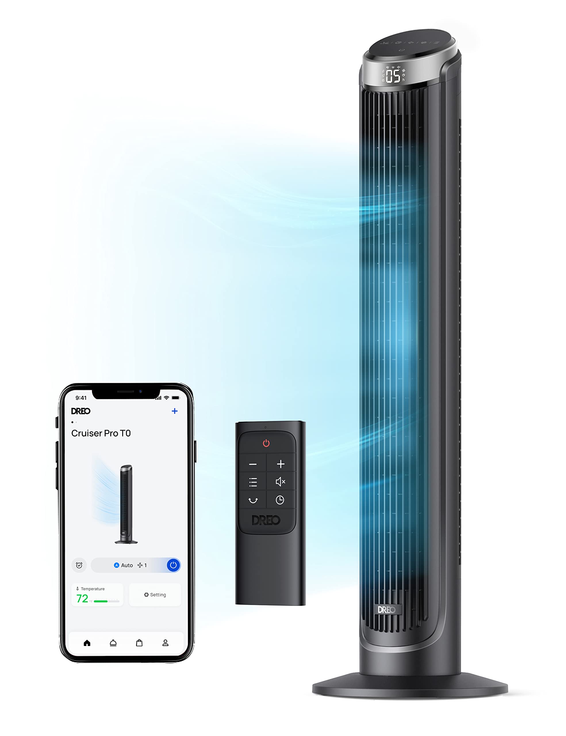 Dreo Smart Tower Fan for Bedroom & Office, 40