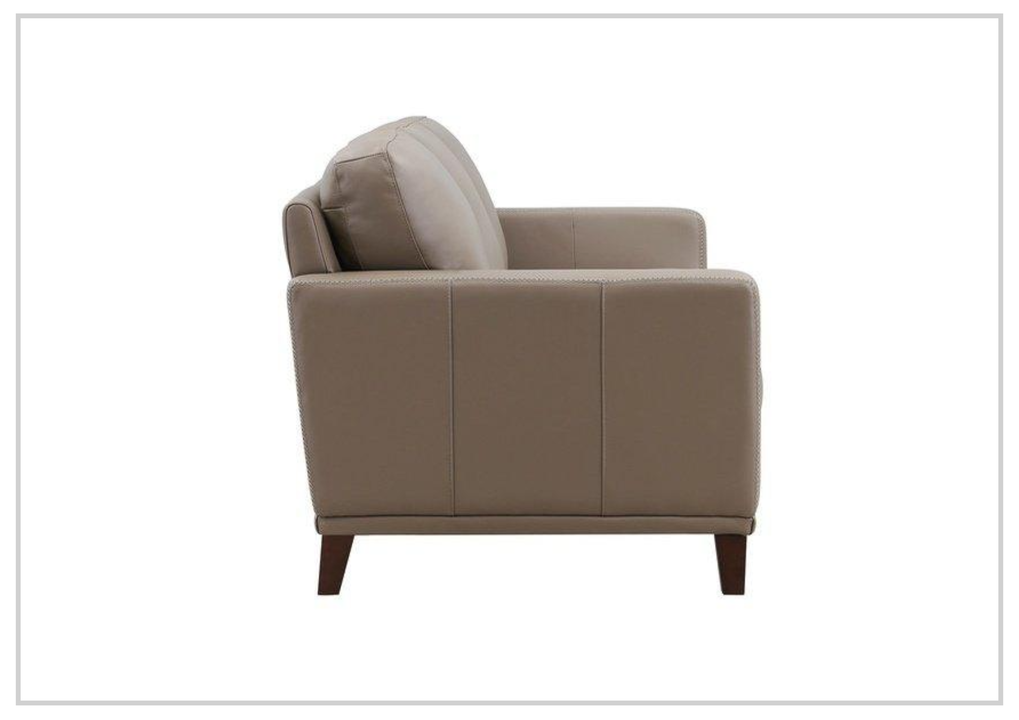 Hydeline Soma 2-Seater Leather Sofa - Brown Genuine Leather Living Room Couch for Small Spaces, Apartments & Cozy Home Decor