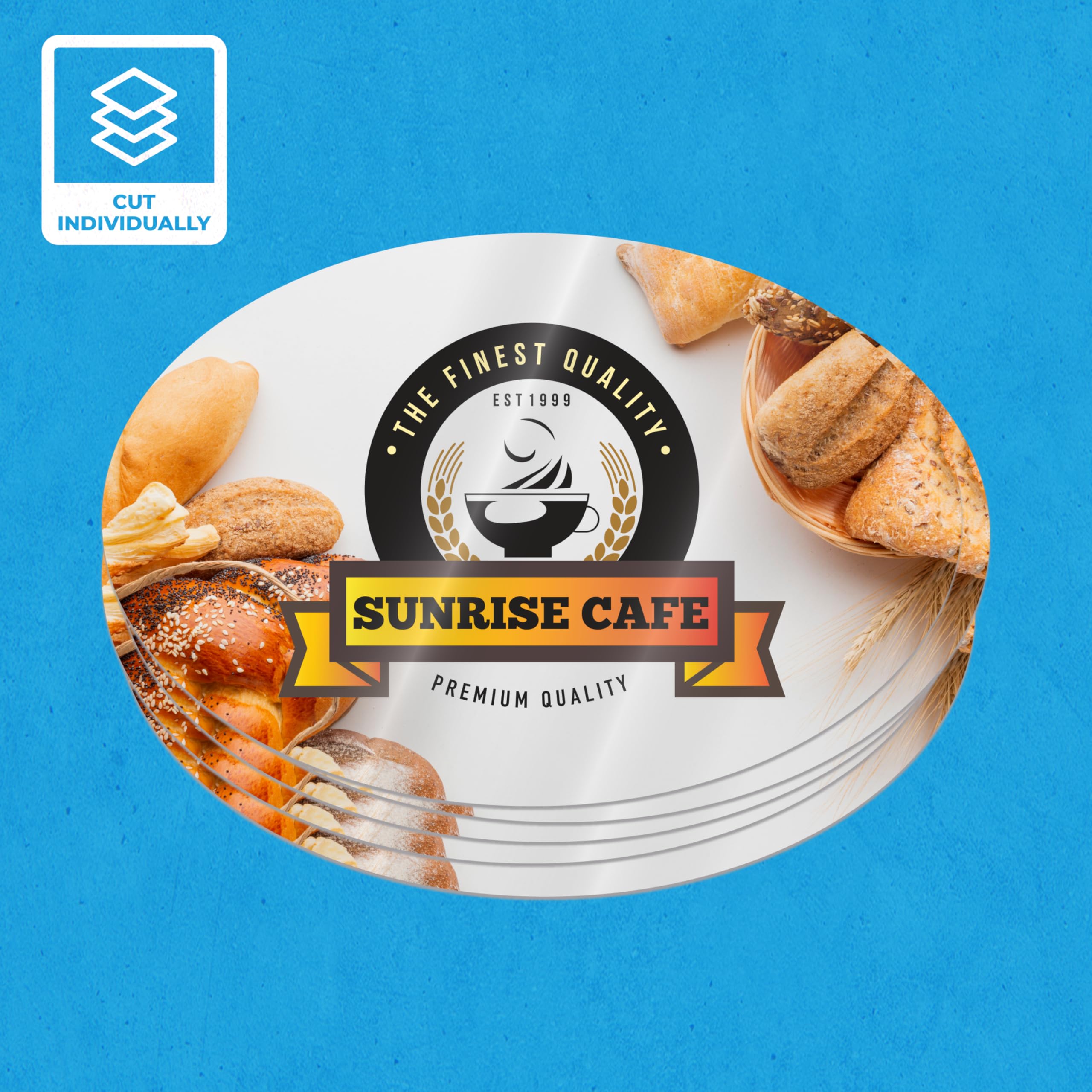 Custom Waterproof Stickers - Personalized Laminated Logo Stickers for Business Branding - Durable Anti-Scratch Oval Labels - Perfect for Product Packaging, Laptop Decals & Water Bottles