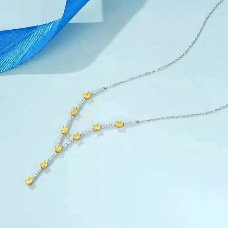 Luxury 18K Gold Necklace for Women - 18 Inch Real Natural Diamond Link Chain in Au750 - Perfect Gift for Anniversary, Birthday & Special Occasions