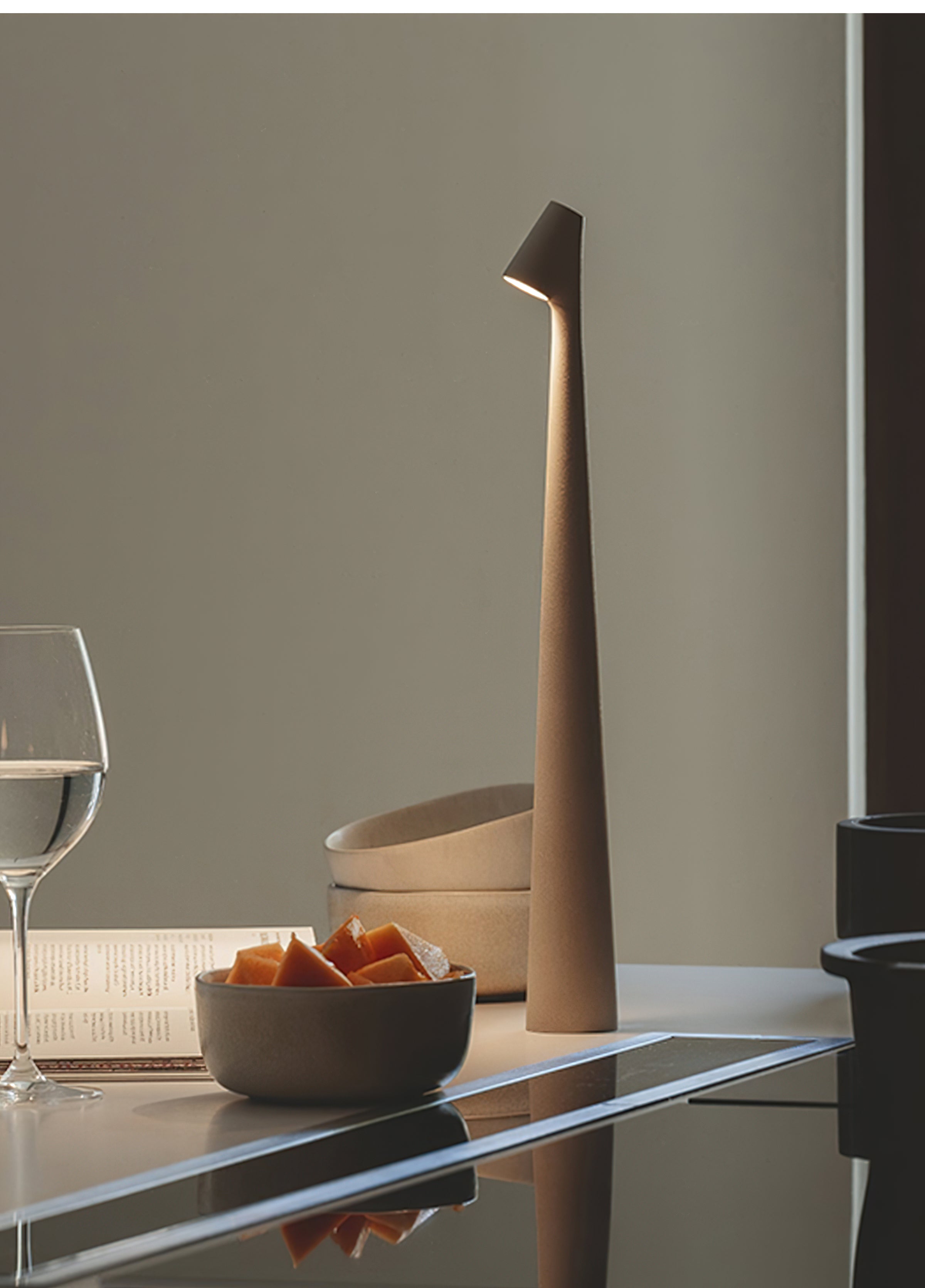 Portable African Table Lamp - Handmade Wooden Night Light for Bedroom, Living Room, or Office Decor - Perfect for Reading, Relaxing, and Creating Ambiance