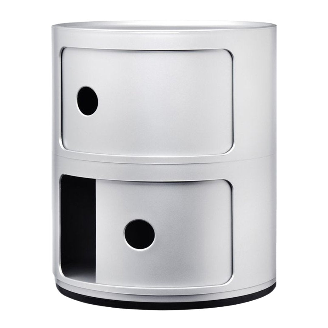 Componibili Round Large Stackable Storage Tower - Organizer for Bedroom, Living Room & Office - Modern Modular Furniture for Home Decor