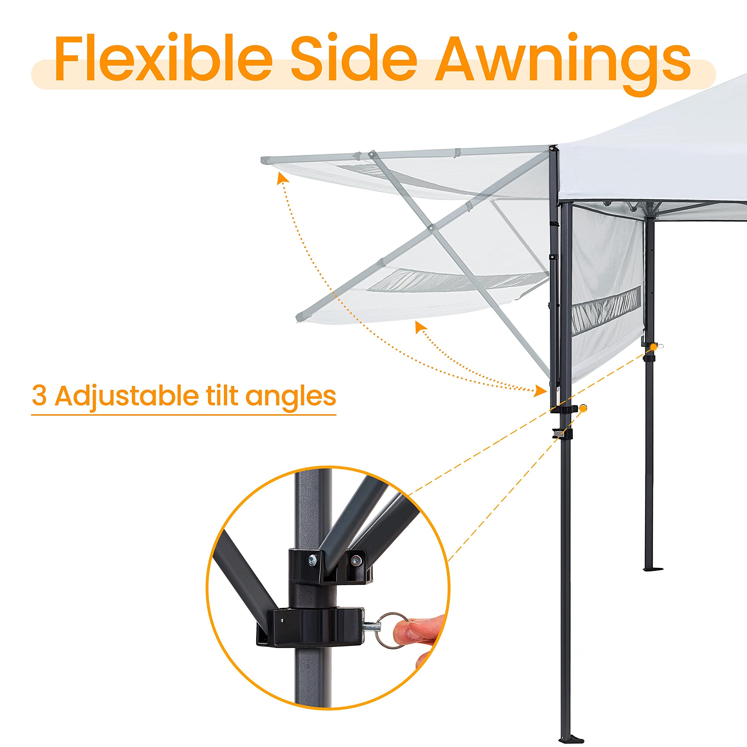Yaheetech 10x17ft Pop Up Canopy Tent with Adjustable Awnings - Heavy Duty Instant Shelter for Outdoor Events, Parties, Camping & Backyard - Ventilation Design, Wheeled Carry Bag & Easy One-Handed Setup (White)