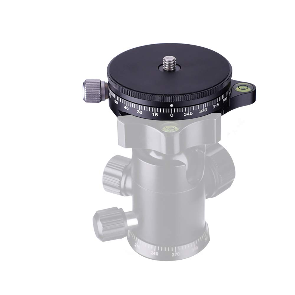 **Panoramic Panning Base with Arca Swiss Plate - 360° Rotating Aluminum Alloy Tripod Head for DSLR Cameras - 3/8