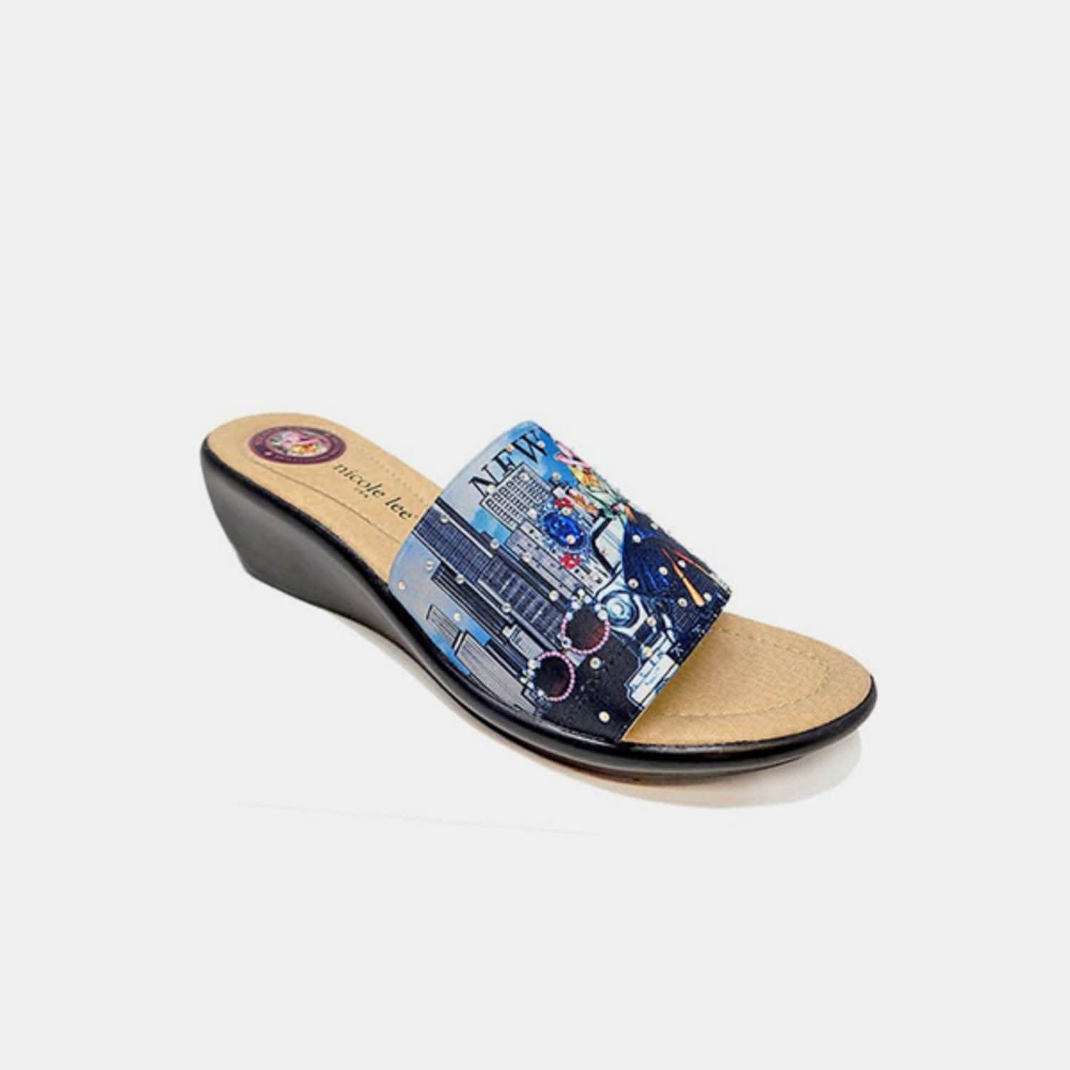 Stylish Rhinestone Wedge Slippers for Women - Comfortable & Fashionable House Shoes for Indoor/Outdoor Wear - Perfect for Lounging, Parties & Special Occasions