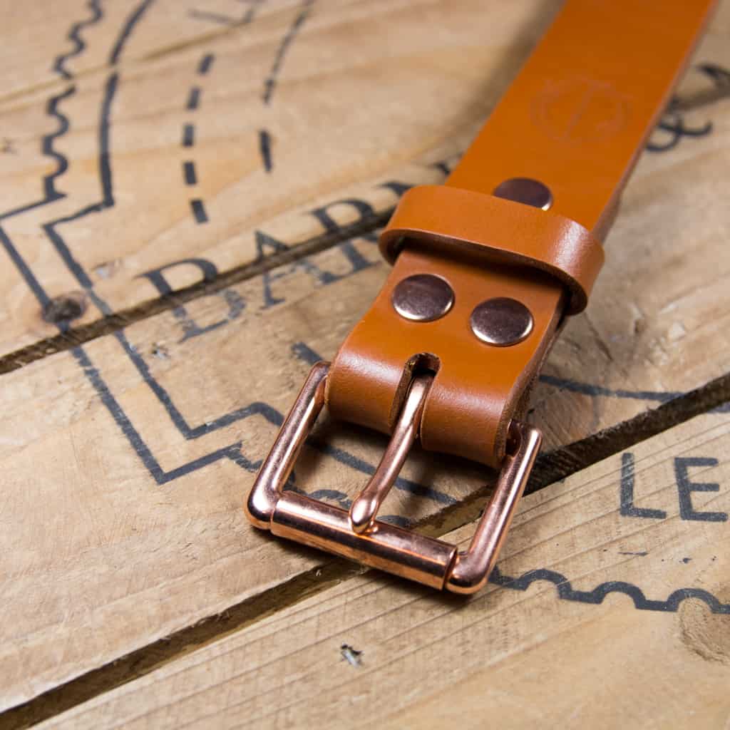 Barnes & Moore Roller Belt Harness for Dogs - Tan/Copper Leather Dog Leash with Roller Buckle | Perfect for Walking, Training & Outdoor Adventures with Your Pet