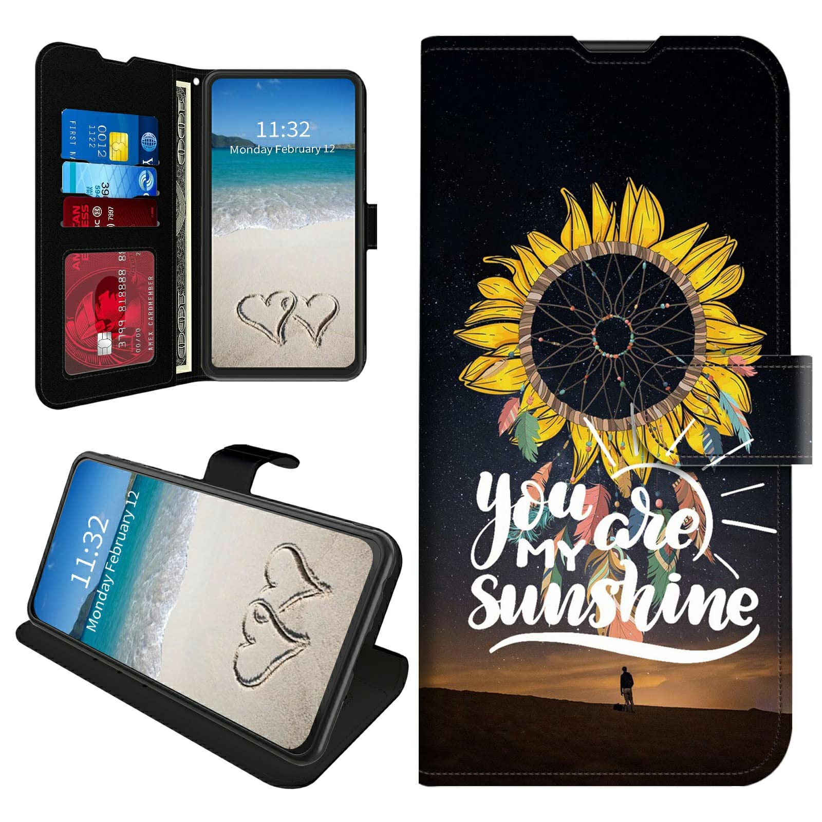Premium Leather Wallet Case for Moto G Power 2022 (6.5