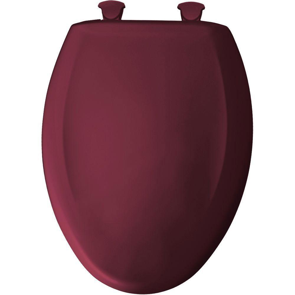 Bemis Slow Close STA TITE Elongated Closed Front Toilet Seat in Ruby 529796 - Durable Soft Close Toilet Seat for Bathroom, Home & Commercial Use - Perfect for Modern & Traditional Bathrooms