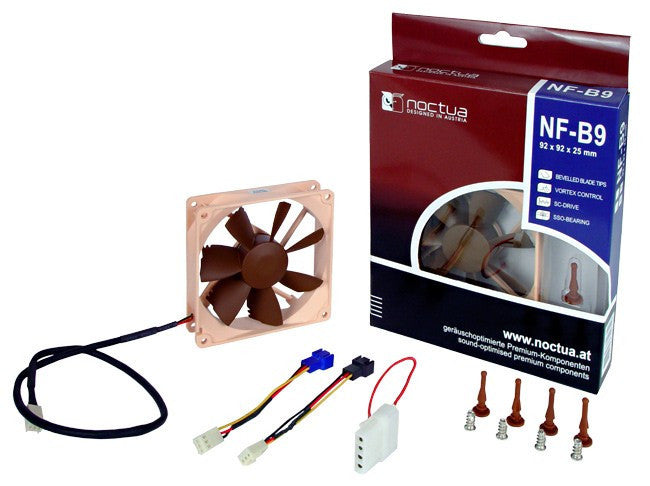 Noctua NF-B9 Vortex Control 92mm Premium Quiet Cooling Fan for PC, CPU Cooler, Case & Gaming Rig - Ultra Silent Operation with Advanced Vortex Control Technology