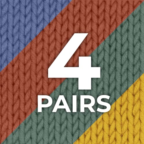 Blue/Rust/Green/Mustard - 4 Pairs