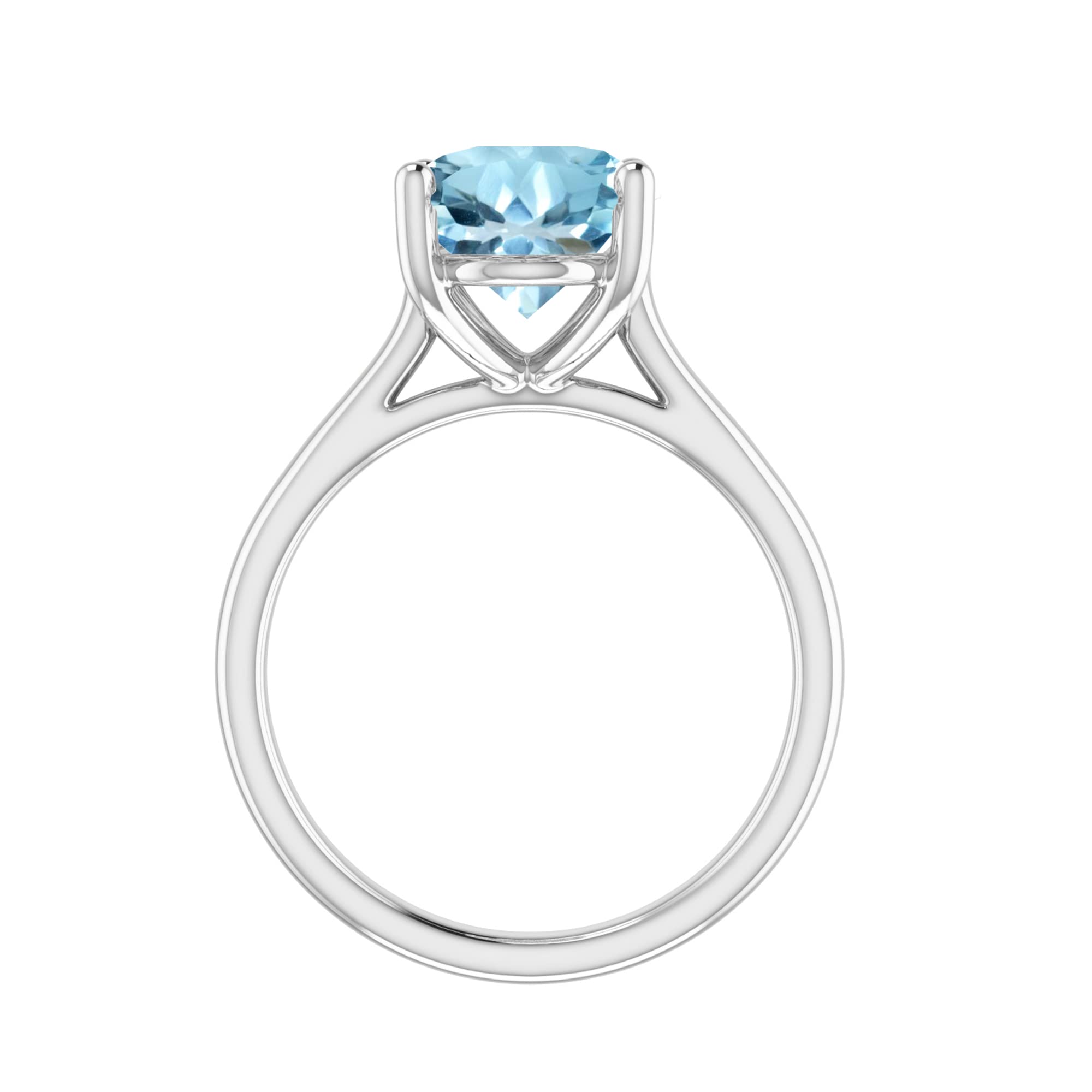 Natural Sky Blue Topaz Sterling Silver Oval Solitaire Ring – Elegant Jewelry for Women, Perfect for Engagement, Wedding, Anniversary & Special Occasions