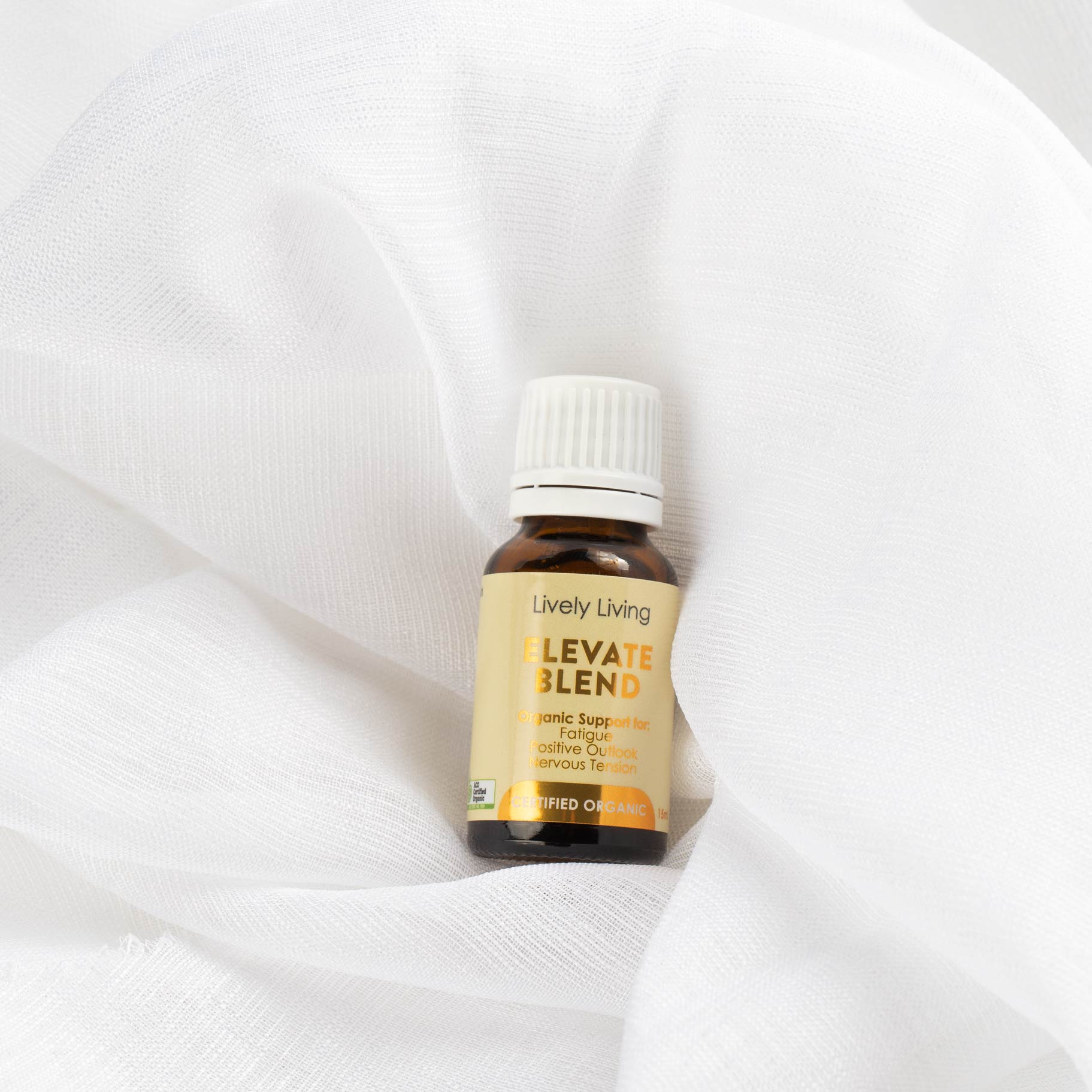Certified Organic Elevate Essential Oil 15ml - Pure Aromatherapy Oil for Relaxation, Stress Relief & Home Diffuser