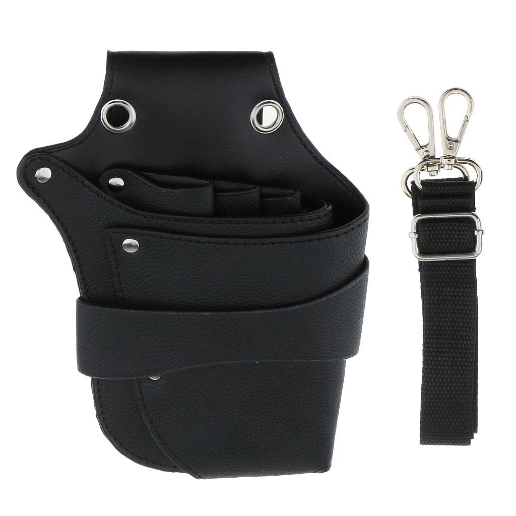 Professional PU Leather Hairdresser Tool Bag - 25x12cm Scissors Organizer for Salon Stylists | Portable Beauty Case for Hair Cutting, Styling & Barber Tools