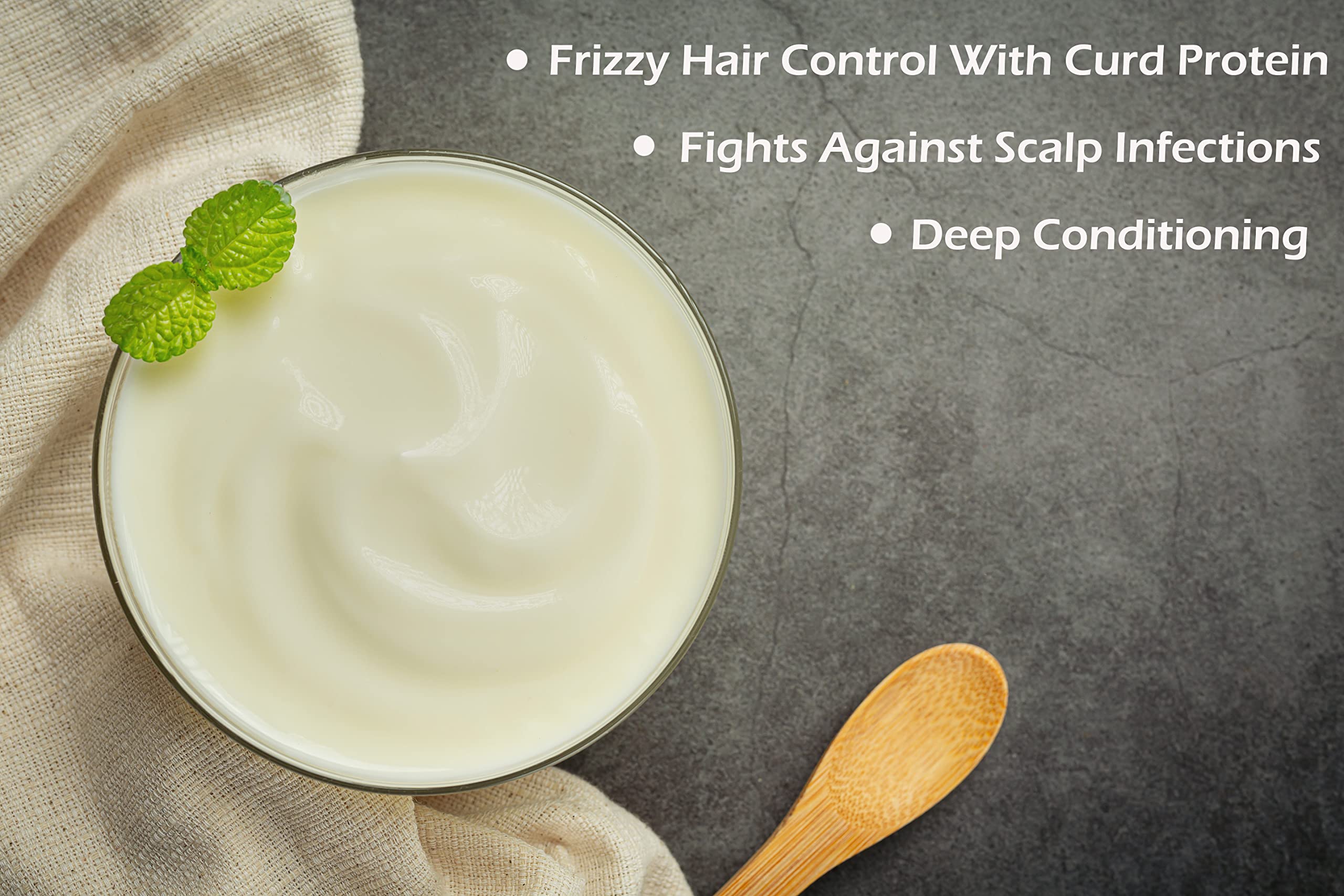 LUPBON Anti-Dandruff Curd Shampoo - 300ml for Dry & Itchy Scalp | Gentle Hair Cleanser for Men & Women | Perfect for Daily Use & Scalp Care