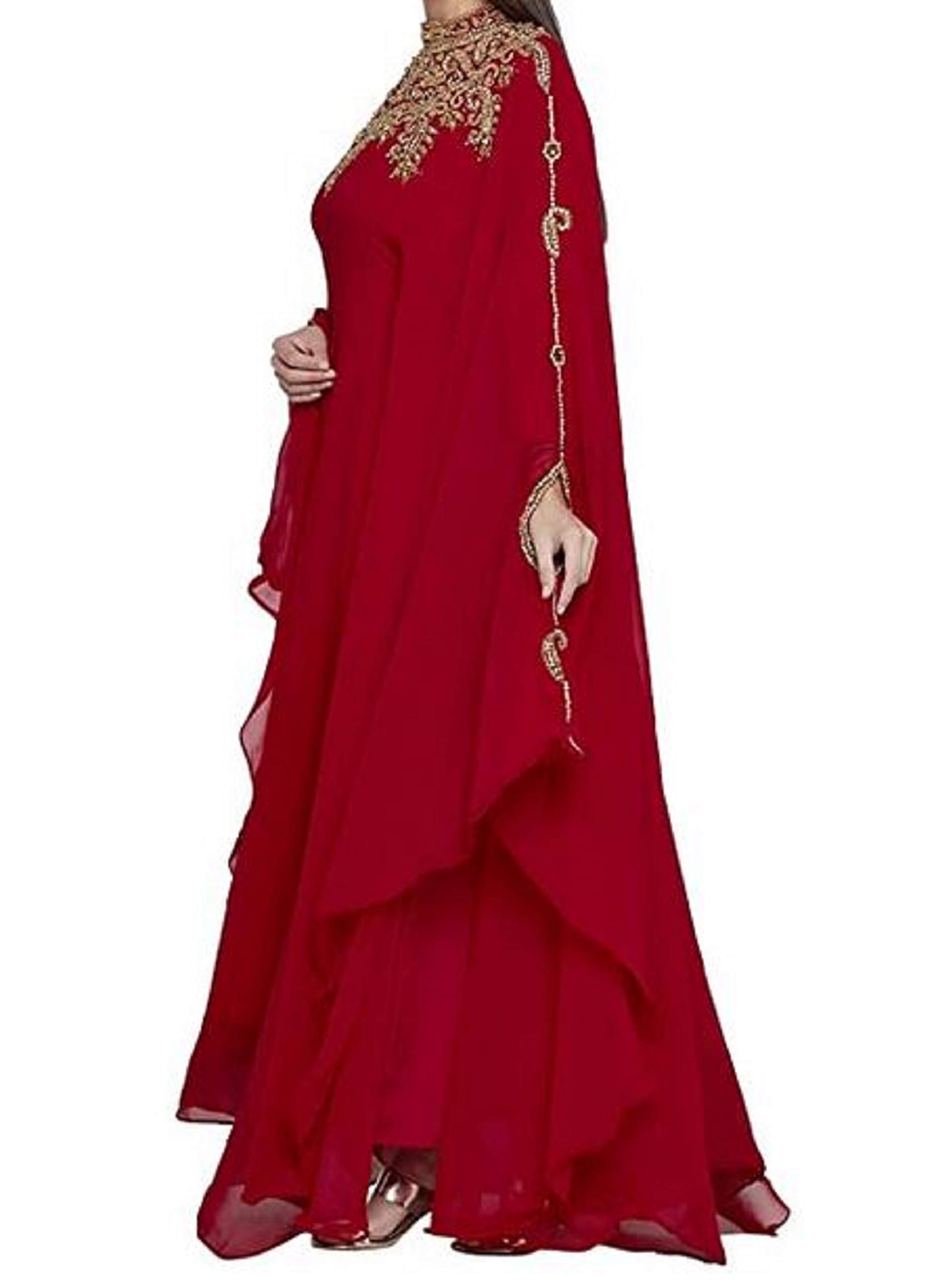 Elegant Kaftan Maxi Dress for Evening Gowns, Wedding & Cocktail Parties | Moroccan Takchita Wear | Perfect for Formal Events, Bridal Showers & Special Occasions