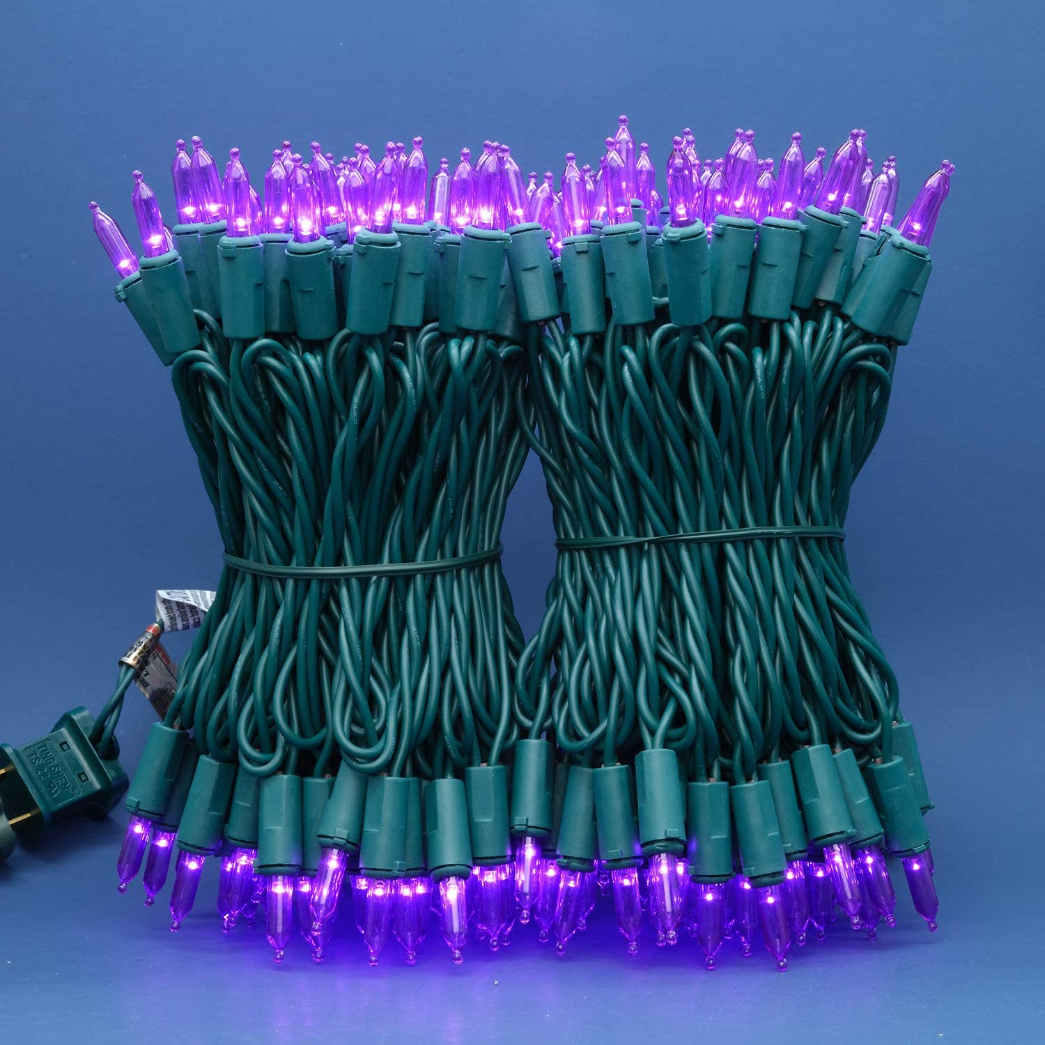 200 Count Purple LED Christmas Lights - 66 ft Green Wire, UL Certified Commercial Grade Holiday String Lights for Indoor & Outdoor Decor - Perfect for Christmas Trees, Parties, and Home Decoration