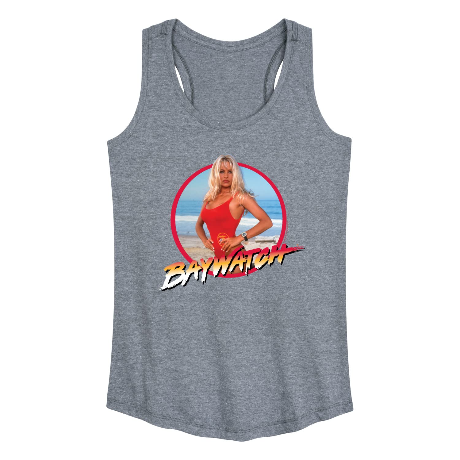 Baywatch Pam Women's Racerback Tank Top - Soft Breathable Workout Shirt - Gym, Yoga, Beach & Summer Fashion
