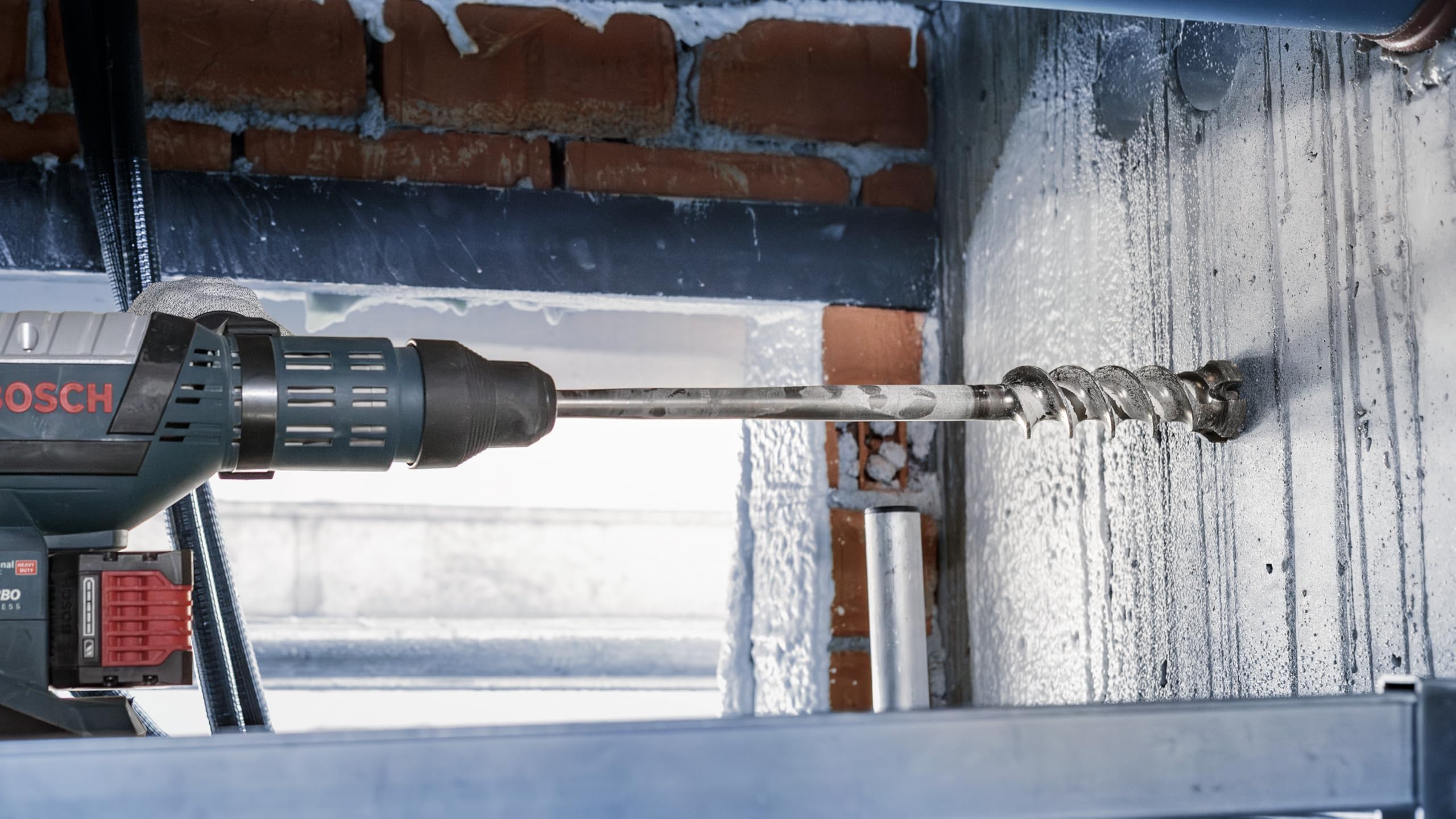 Bosch 1618596462 SDS-Max-9 Break Through Hammer Drill Bit 80mm x 850mm - Heavy Duty Concrete Drilling for Construction and Demolition