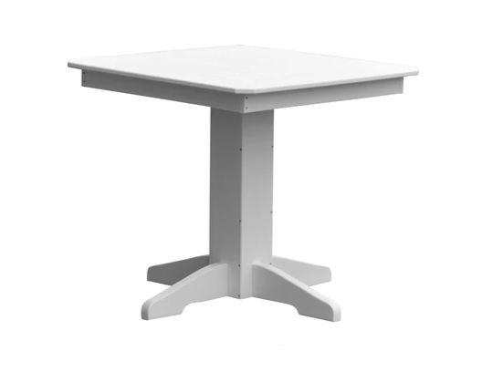 A&L Furniture Square Dining Table with Free 2 Umbrella Holes - Perfect for Outdoor Patio, Garden, and Backyard Dining