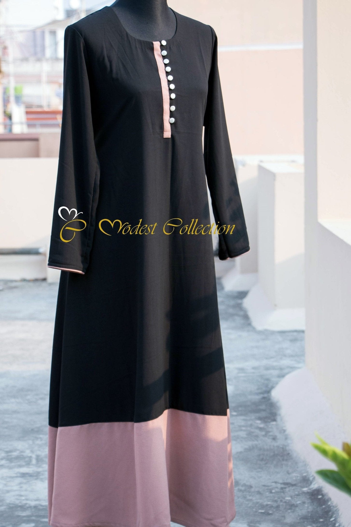 Elegant Black Formal Abaya for Women - Modest Islamic Dress for Prayer, Wedding & Special Occasions