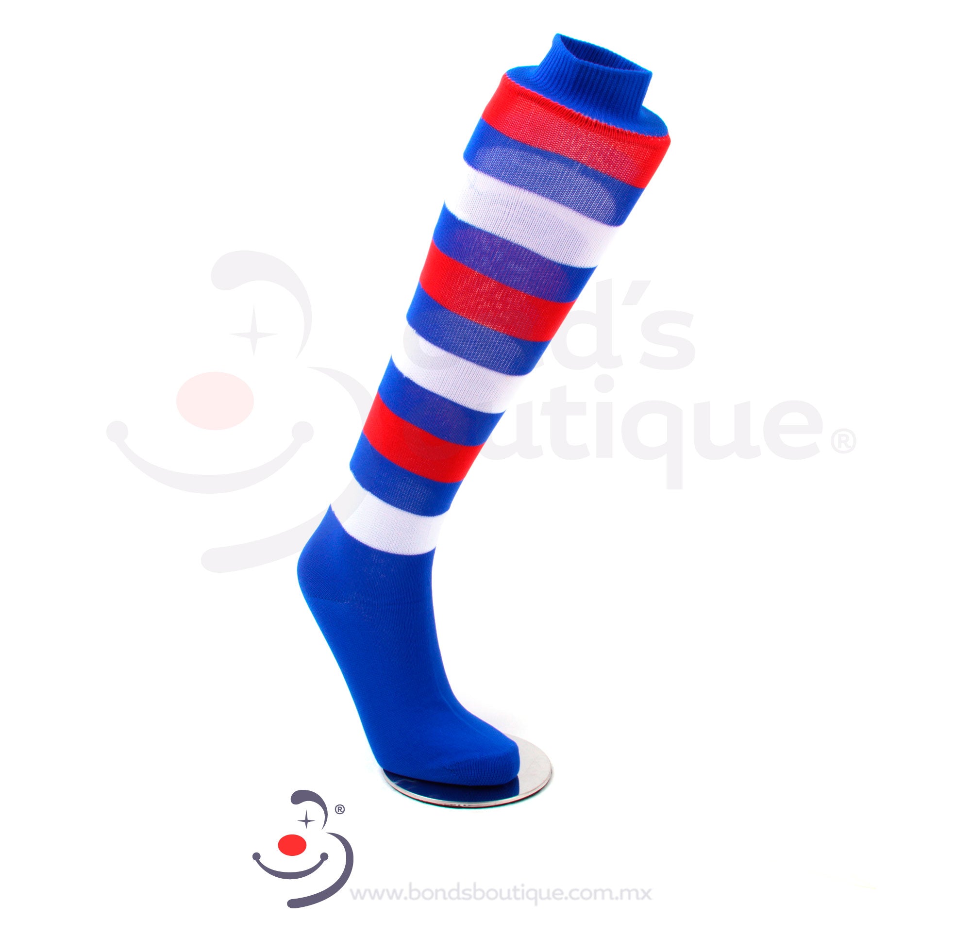Royal Blue/Red/White Bonded Socks - Comfortable & Durable for Men & Women - Perfect for Sports, Work & Everyday Wear